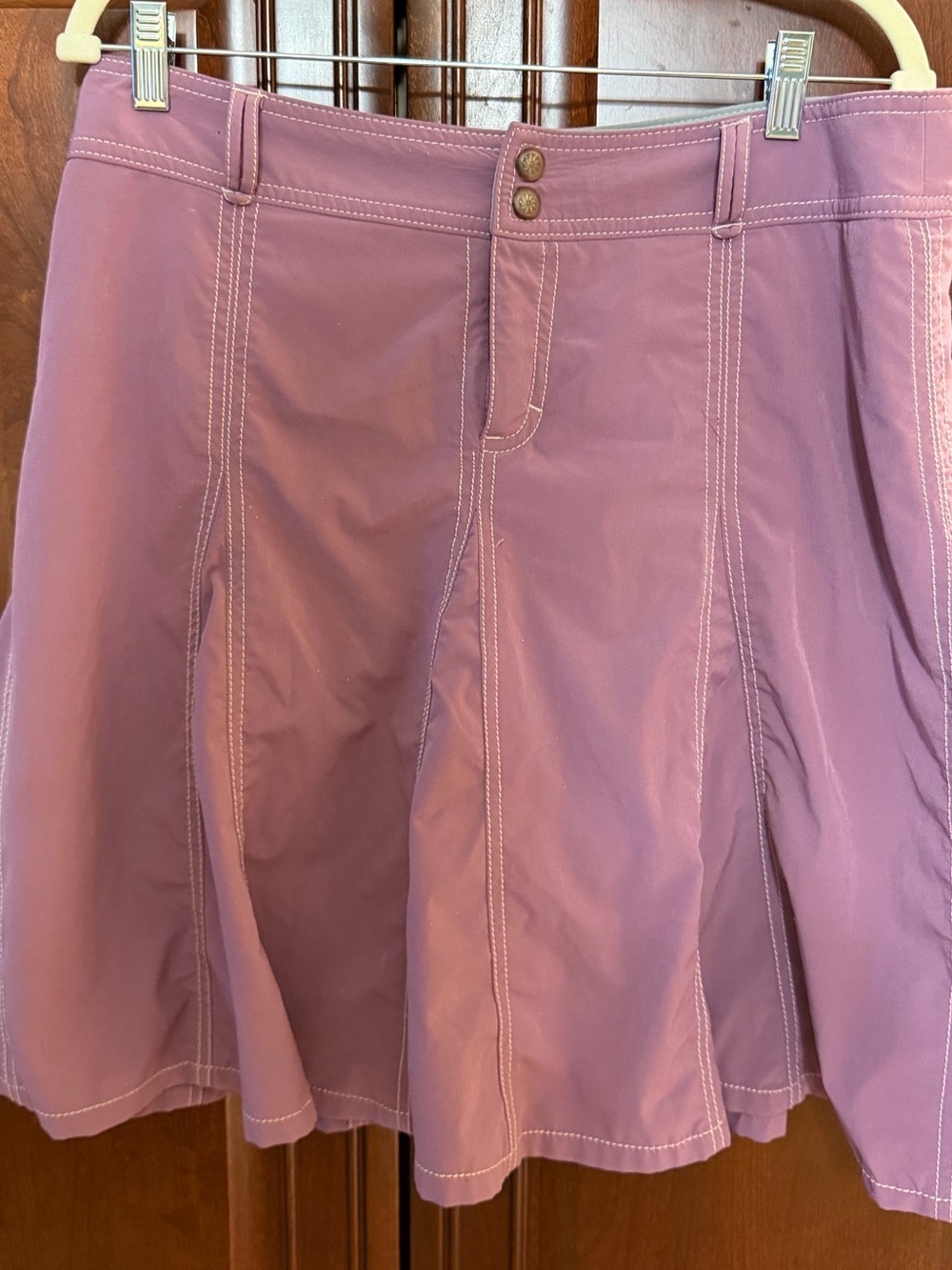 Athleta Whatever Skort Dusty Purple Contrast Stitch Sz 12